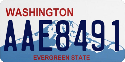 WA license plate AAE8491