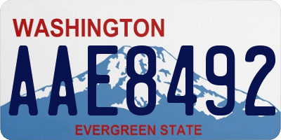 WA license plate AAE8492