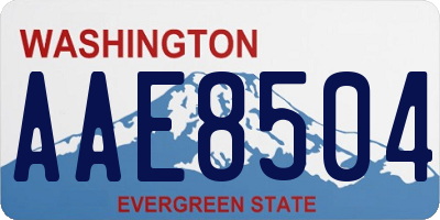 WA license plate AAE8504