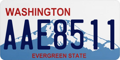 WA license plate AAE8511