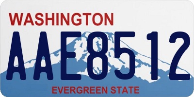 WA license plate AAE8512