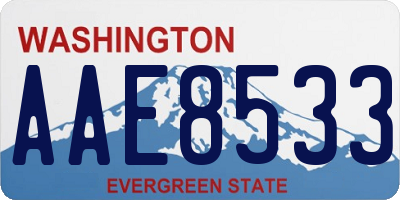 WA license plate AAE8533