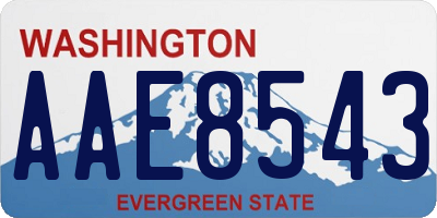 WA license plate AAE8543