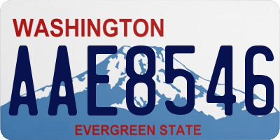 WA license plate AAE8546