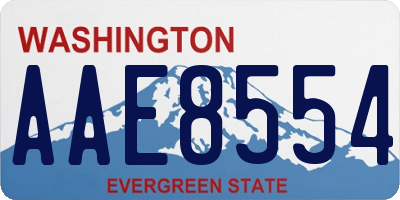 WA license plate AAE8554