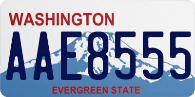 WA license plate AAE8555