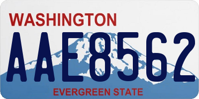 WA license plate AAE8562