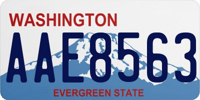 WA license plate AAE8563
