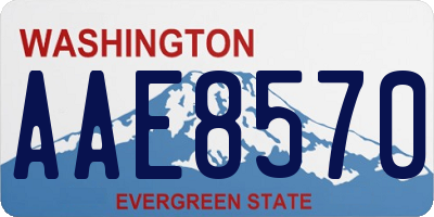 WA license plate AAE8570