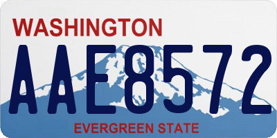 WA license plate AAE8572