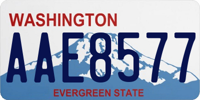 WA license plate AAE8577