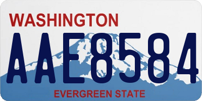 WA license plate AAE8584