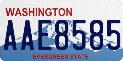 WA license plate AAE8585