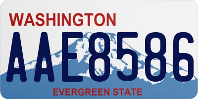 WA license plate AAE8586