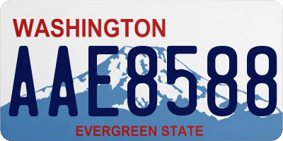WA license plate AAE8588