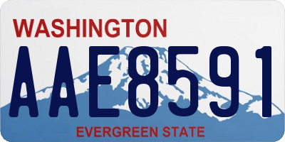 WA license plate AAE8591
