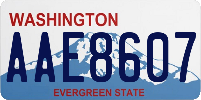 WA license plate AAE8607