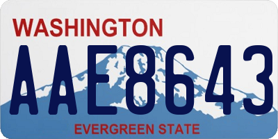 WA license plate AAE8643