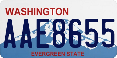 WA license plate AAE8655
