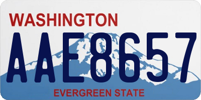 WA license plate AAE8657