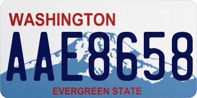 WA license plate AAE8658