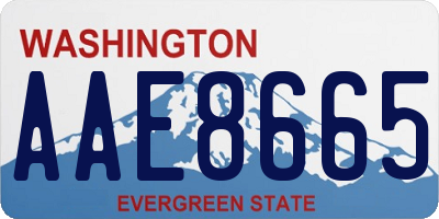 WA license plate AAE8665