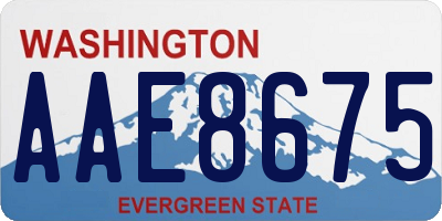 WA license plate AAE8675