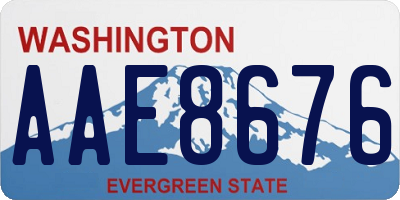 WA license plate AAE8676