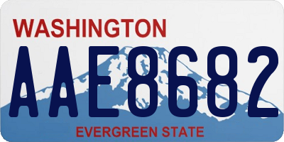 WA license plate AAE8682