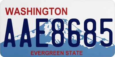 WA license plate AAE8685