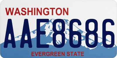 WA license plate AAE8686