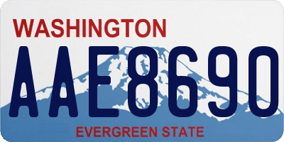 WA license plate AAE8690