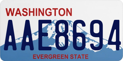 WA license plate AAE8694