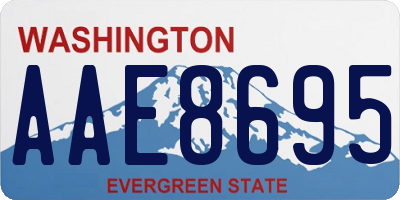 WA license plate AAE8695