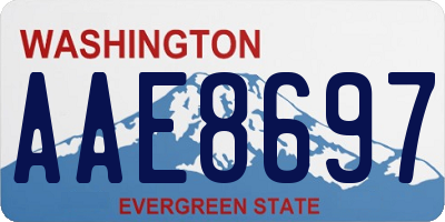 WA license plate AAE8697