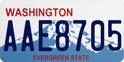 WA license plate AAE8705