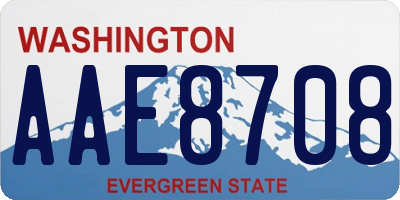 WA license plate AAE8708