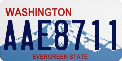 WA license plate AAE8711