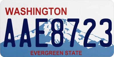 WA license plate AAE8723