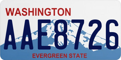 WA license plate AAE8726