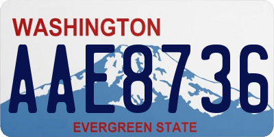 WA license plate AAE8736