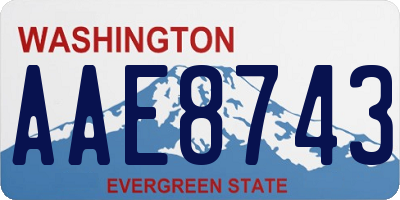 WA license plate AAE8743