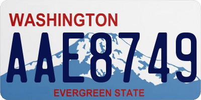 WA license plate AAE8749