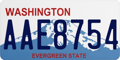 WA license plate AAE8754