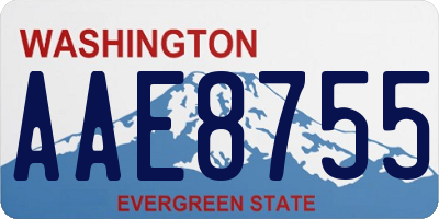 WA license plate AAE8755
