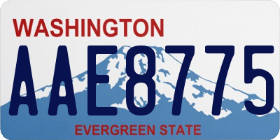 WA license plate AAE8775