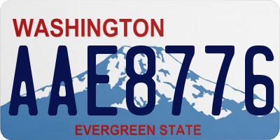 WA license plate AAE8776