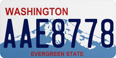WA license plate AAE8778