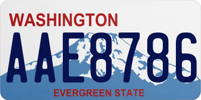WA license plate AAE8786
