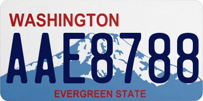WA license plate AAE8788